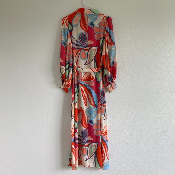 Alexis Dresses Alexis Target Floral Abstract Collared Button Long
